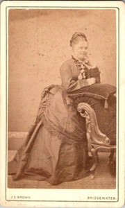 Lovely Woman, Dress w/Bustle, Lavish Fashion, c1870s, CDV Photo, #2680 - Picture 1 of 2