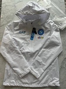 SSC Napoli EA7 EBay Official Windbreaker Jacket White 2024 Slim XXL Conte ADL - Picture 1 of 11