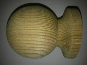 Green Treated Wooden Mid Ball Finial for 4 inch fence post cap topping garden - Picture 1 of 3