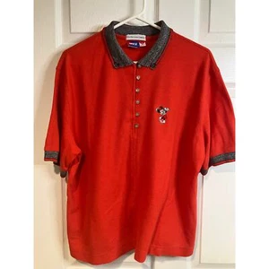 Walt Disney World Women’s Embroidered Minnie Mouse Golf Polo Sz. XL - Red - VTG - Picture 1 of 11