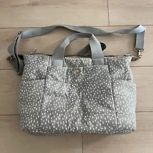 STORKSAK Organic Tote Diaper Bag - Grey - Picture 1 of 16