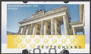 ATM Puerta de Brandeburgo - impresión de valor extremadamente desplazada hacia abajo - Mi.Nr. 6 - Imagen 1 de 1