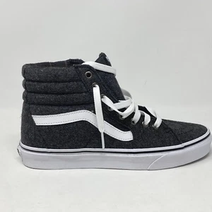 Vans Sk8 Hi Grey Damen 8,5 Herren 7 Skateschuhe Grau Weiß Neu - Bild 1 von 2