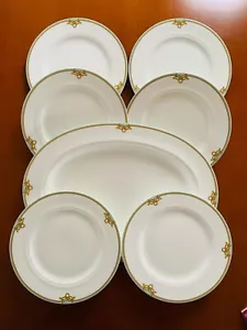 7 Hutschenreuther Teller & Platte Bone China PIROUETTE Porzellan neuwertig - Bild 1 von 5