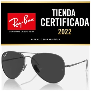 Ray Ban RB8089M 165/48 Aviator TITANIUM Black POLARIZED NEW - Imagen 1 de 5