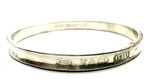 1997 Tiffany & Co. Tiffany 1837 SV 925 Sterling Silver Bangle Bracelet 24.7g - Bild 1 von 18