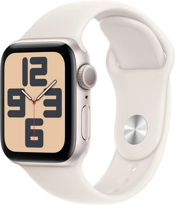 Apple Watch SE 2nd Gen (GPS) 40mm Aluminum Case w/ Starlight Sport Band MXEF3LLA - Image 1 of 4