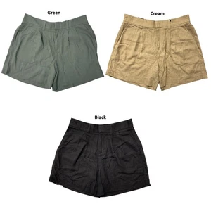 Corto donna Express vita alta tasche morbido lino - Foto 1 di 8