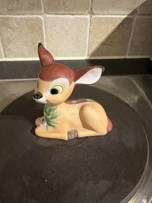 Vintage Disney Productions Bambi Deer Ceramic Figurine 4” w/  - Image 1 of 4