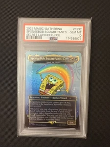 MTG SpongeBob SquarePants FOIL PSA 10 GEM MINT SpongeBob Magic Card SLD #1932 - Picture 1 of 2