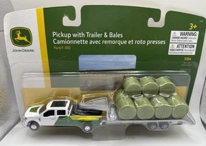 LP84529 John Deere ERTL 1/64 Pickup with Trailer with Bales New In Box Sealed - Picture 1 of 3