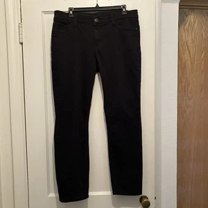 Women’s Liz Claiborne Classic Skinny Twill Pants Black Size 12 - Picture 1 of 4