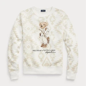Polo Ralph Lauren Lammfell Polo Bear Fleece Sweatshirt mit Rundhalsausschnitt Gr. Large - Bild 1 von 12