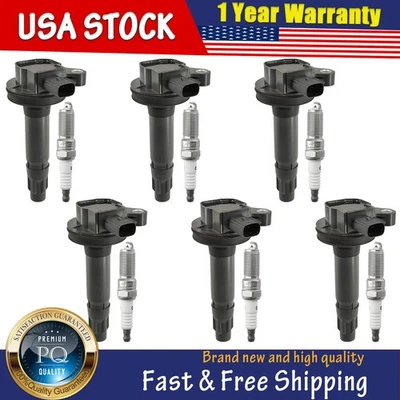 6 x Bobina de encendido y bujías de iridio para Ford Edge Explorer 3,5 L 2011-2017 Foto 1 de 4