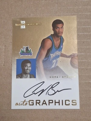 Tarjeta de novato Corey Brewer Fleer 2007 autografiada automática radiocontrol #au-cb Timberwolves  Foto 1 de 2