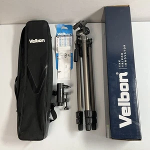 Velbon Sherpa 200R Camera Tripod with Pan and Tilt 157Q Head and Hide Clamp - Picture 1 of 10