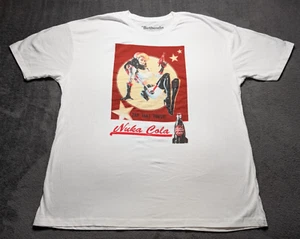 Fallout Nuka-Cola Grafik T-Shirt 3XL Bethesda 2015 Bioworld weiß Pinup Werbung - Bild 1 von 5