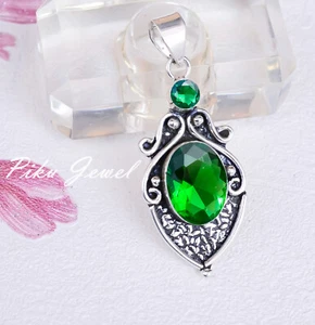 Chrome Diopside Gemstone 925 Sterling Silver Women Pendant New Arrival Jewelry - Picture 1 of 6