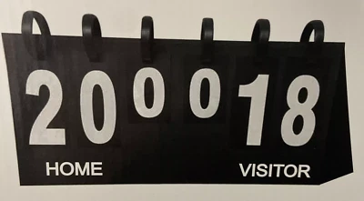 Upstreet Scoreboard Score Keeper - Portable Flipper Flips up to 99 Black/ White