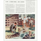 1944 Ford Motor: A Boy A Water Wheel and A Dream Vintage Print Ad