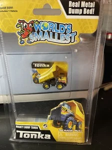 World's Smallest Mini TONKA Mighty Dump Truck Dollhouse Miniature Micro - Picture 1 of 3