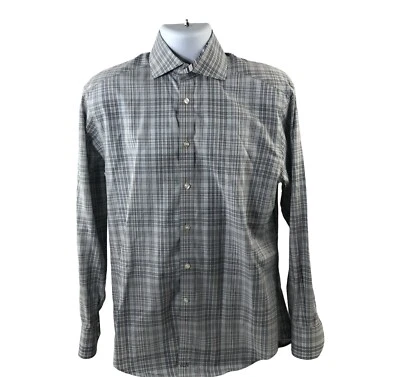 Camisa de vestir mediana Johnston & Murphy para hombre con botones calce a medida informal talla M Foto 1 de 4