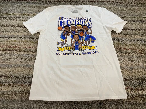 Fanatics Golden State Warriors 2022 NBA Finals Champs Caricature T-Shirt Large L Cover