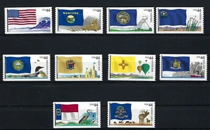 US Scott #  4303 - 4312  / 2010 Flags Of Our Nation Set of Singles MNH - Picture 1 of 2