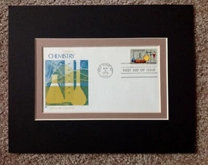 DOUBLE MATTED FIRST DAY COVER  1976 US POSTAGE STAMP HONORING CHEMISTS-CHEMISTRY - Picture 1 of 3