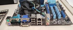 Gigabyte P7H55-M LE mit Intel i3-550 CPU und 4GB RAM PCI+PCIe Slots,SATA,IDE,LPT - Bild 1 von 3