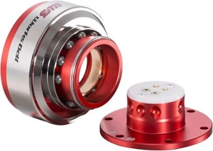 Works Bell Rapfix II 103030 Red Quick Release Steering Wheel Hub Japan New - Picture 1 of 5