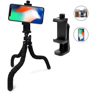 10 Zoll Flexibles Stativ mit Stativ Handy Halter Adapter Halterung Smartphone - Bild 1 von 12