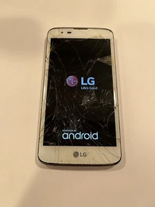 LG K7 - 8GB - Pearl White - Metro PCS - Model LGMS330 - Broken Screen Parts Only - Picture 1 of 13