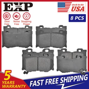 Front & Rear Ceramic Brake Pads For INFINITI G37 Q50 Q60 M37 Nissan 370Z Kit - Bild 1 von 4