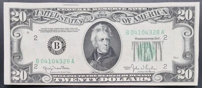 1950 Twenty Dollar Federal Reserve Note $20 Bill UNCIRCULATED #82854 - Image 1 of 2
