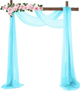 Wedding Arch Drapes Backdrop Curtains Yarn Chiffon Draping For Arch Party Decors - Picture 1 of 64