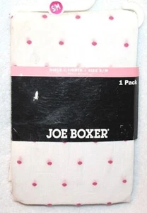 Joe Boxer Girl's White/Pink Polka Dot Tights - Medium/Large - Picture 1 of 1
