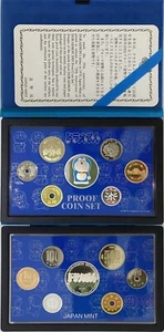 Japan 2005 Proof Coin Set 35th Anni of Doraemon w/20g Coloring Silver Medal PS53 - Picture 1 of 6