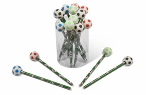 12 x lápices de fútbol y borradores de rompecabezas bolsas de fiesta de fútbol piezas favores - Imagen 1 de 3