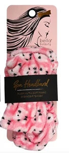 Bella Beauty Spa Headband, Pink with Cat Faces, One Size Fits Most - Picture 1 of 1
