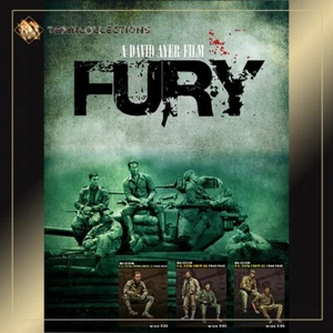 1/35 Harzfigur Modellbausatz Film ""Fury"" Panzerbesatzung 5 US-Soldaten 2. Weltkrieg unlackiert - Bild 1 von 5