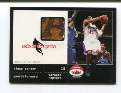 2001-02 Fleer Shoebox Collection Vince Carter Sole of The Game Basketball Relic - Image 1 of 2