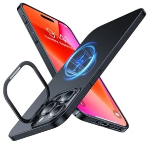 for iPhone 15 Pro Case, Compatible with MagSafe, Ultra-Thin Stand Case, Black - Picture 1 of 7