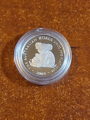 2003 Perth Australia Koala 1/10ozt Platinum .9995 Proof Issue Coin - Image 1 of 4