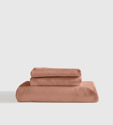 NUEVO CON ETIQUETAS JUEGO DE SÁBANAS AJUSTABLES DE BAMBÚ QUINCE JUEGO DE SÁBANAS DE 3 PIEZAS SÁBANAS DE ARCILLA REINA RET $100 Foto 1 de 4