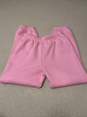 Women's Cotton Fleece Lined Thick Jogger Sweatpants  Size Medium Pockets Pink - Image 1 of 4