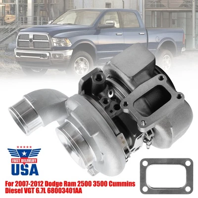 Cargador turbo para Dodge Ram 3500 2500 Cummins 2007-2012 diésel en muy buena condición 6,7 L He351VE Foto 1 de 4