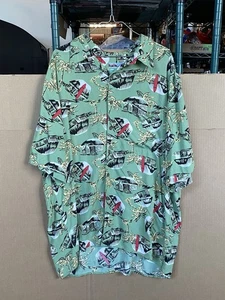 Camisa hawaiana Reyn Spooner abotonada para hombre talla XL estampado de cabaña de palmera - Imagen 1 de 9