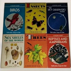 6 Golden Press Nature Pocket Guide Books - Color Illustrations Insects Birds .. - Picture 1 of 20