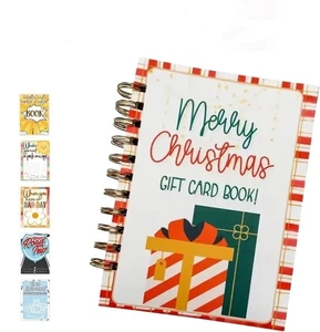 Porta Carte Regalo Natale Libro, Fai da Te Legato a Spirale Buon Natale Gift Card Book - Foto 1 di 10